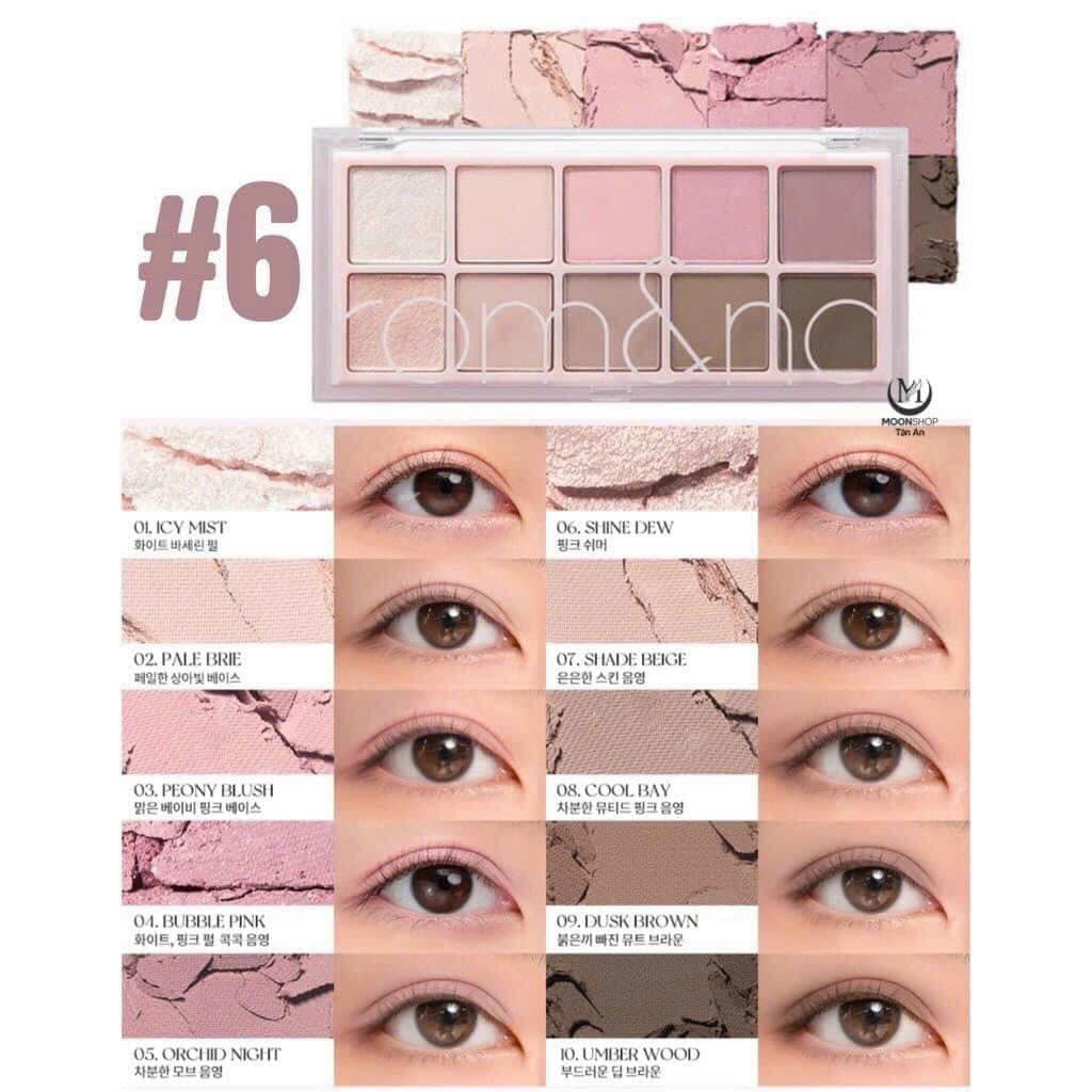 Bảng Phấn Mắt 10 Màu Siêu Lấp Lánh Romand Better Than Eye Palette