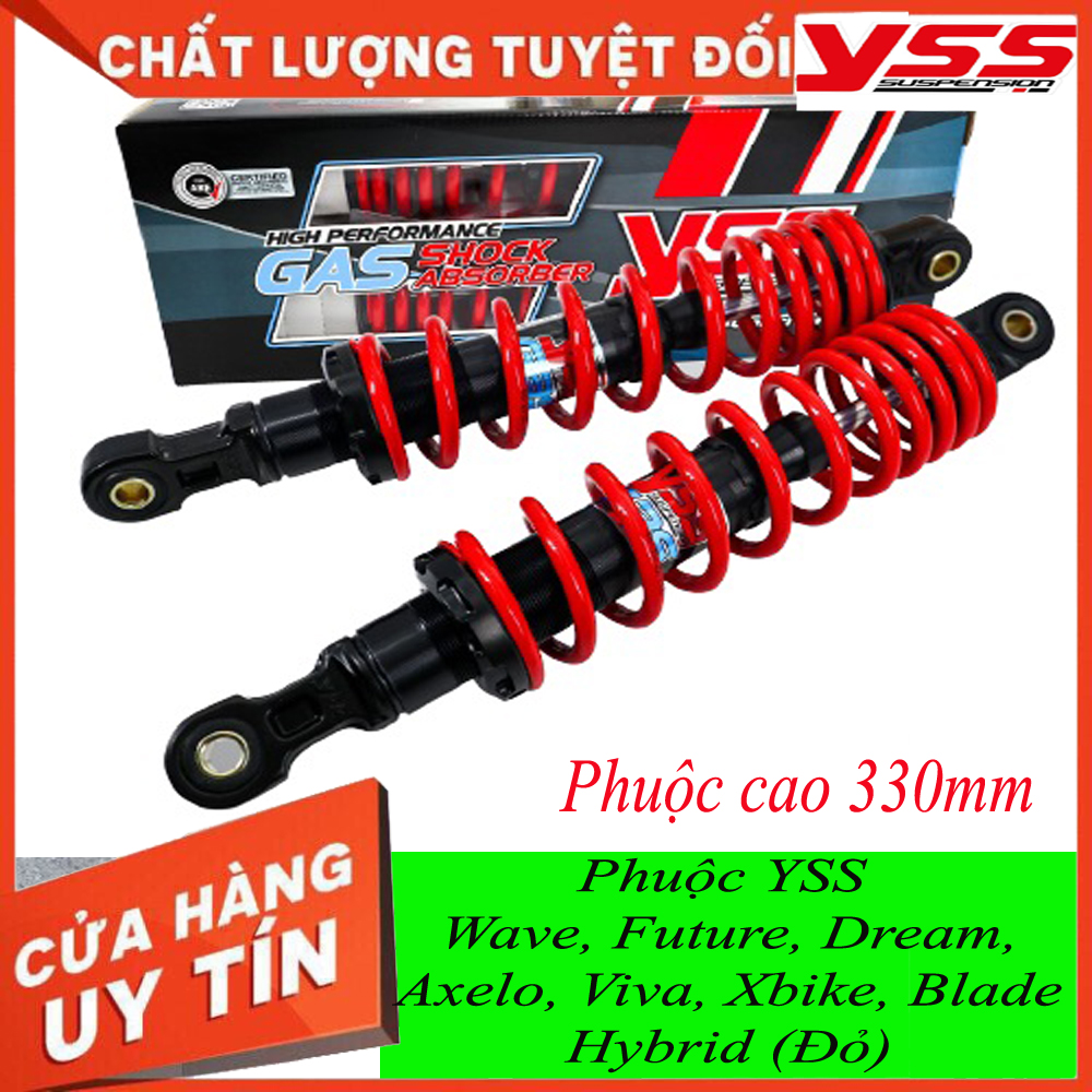 [HCM]Phuộc YSS Thái Lan  xe Wave Future Dream Axelo Viva Xbike Blade Hybrid (Đỏ)