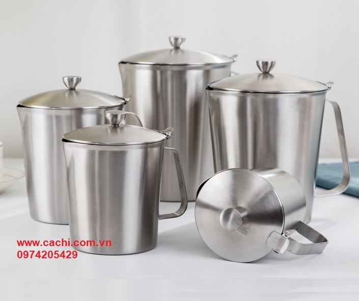 Ca Inox Chia Vạch 1000ML Có Nắp