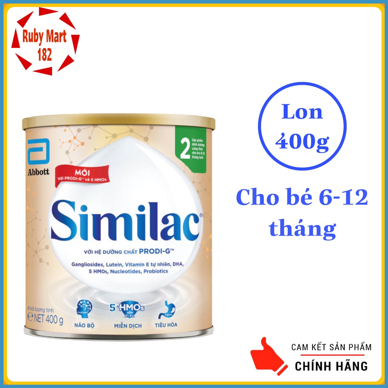 [Date 5.2025] Sữa Similac 5G số 2 lon 400g cho bé 6-12 tháng tuổi