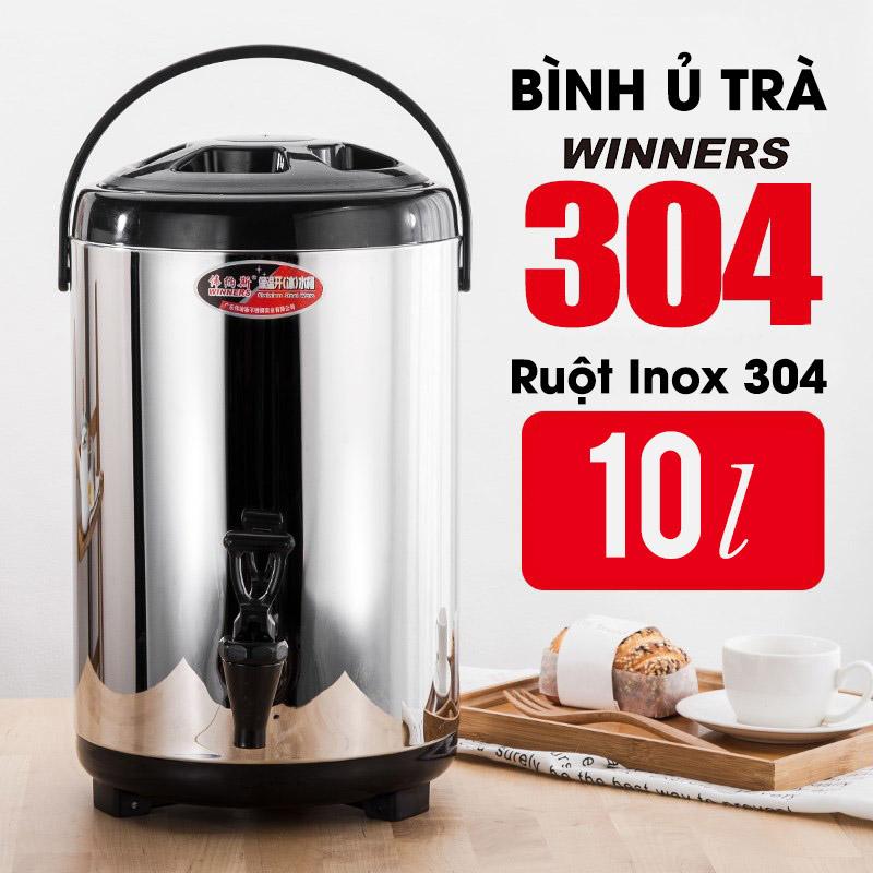 Bình ủ trà 10l winner - inox 304