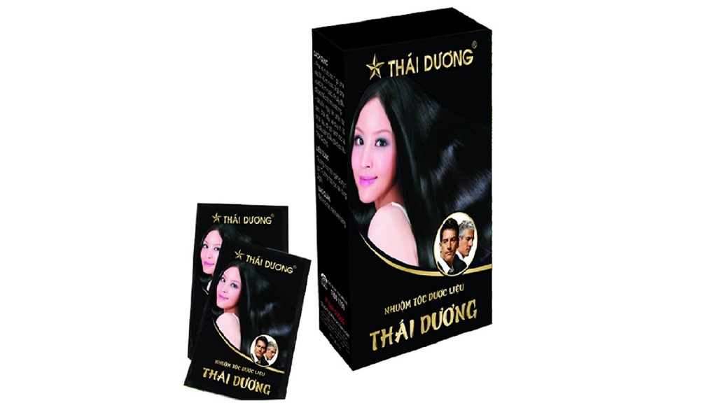 Dầu gội nhuộm đen tóc Thái Dương hộp 5 gói