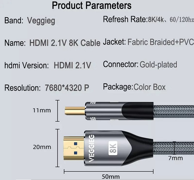 Dây Cáp HDMI 2.1 8K Cao Cấp 1.5M Baseus High Definition Series (HDMI to HDMI Cable, 8K Video Adapter Cable)