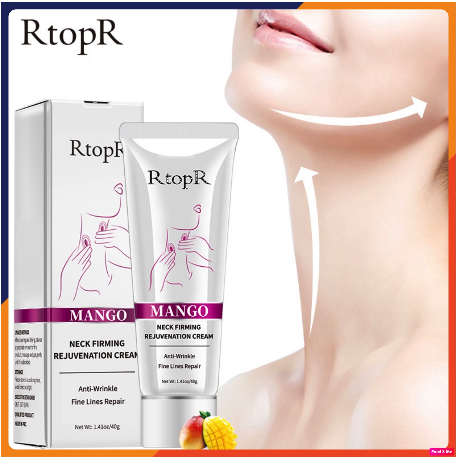 Body Lotion neck rtopr Firming Neck skin and anti-wrinkle, improve tone color and skin rejuvenation, moisturizing, nursing whitening neck area 40g melystore SPU100