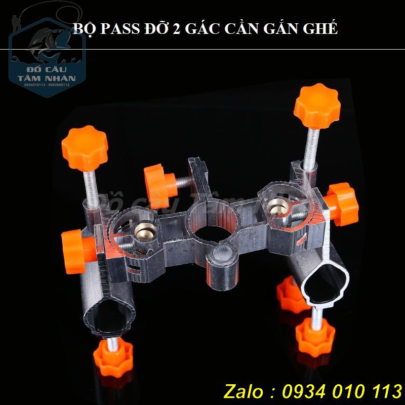 Bộ pass gắn 2 gác cần cho ghế câu Đài