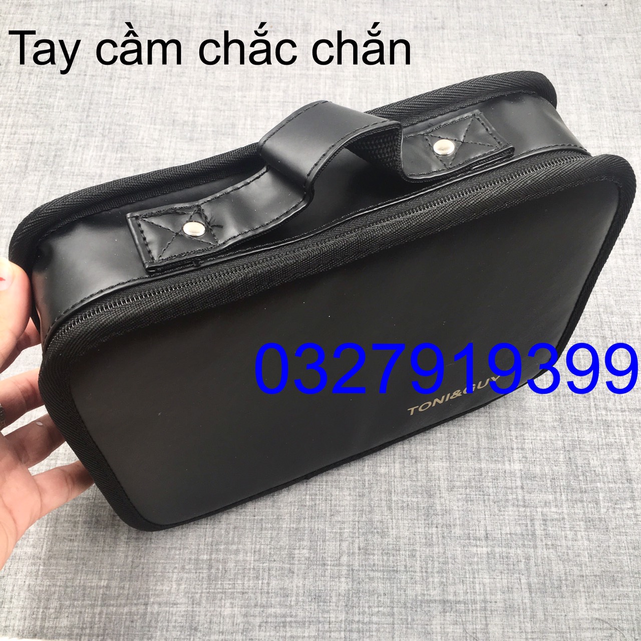 Tonyguy Barber Tool Bag A092 Large Size 34X25Cm with Simili Leather Strap Convenient for Barbers