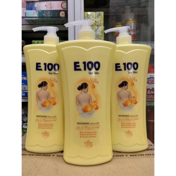 Sữa Tắm E100 Chiết Xuất Từ Hoa Hồng 1,2L (Mầu Vàng) nhập khẩu