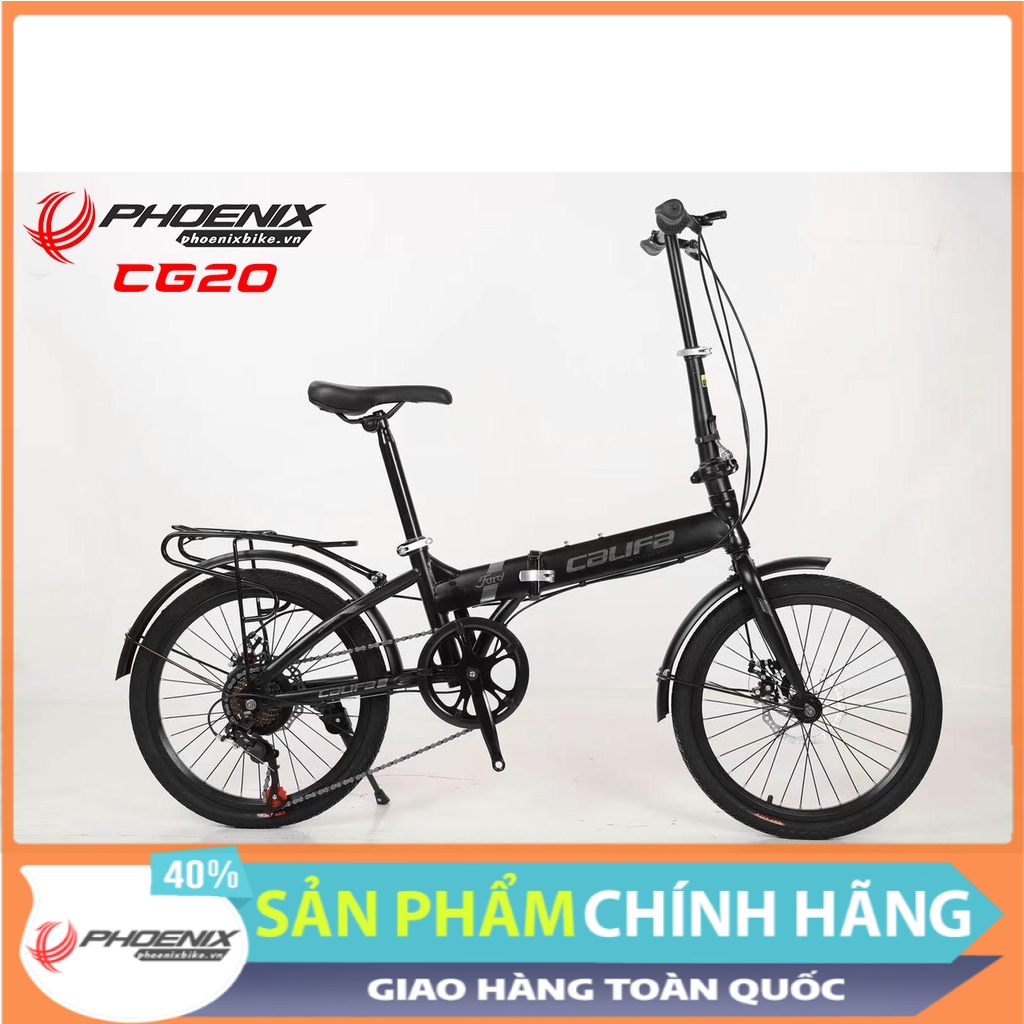Xe đạp gấp 20 inch Califa CG20 6 tốc độ 2024