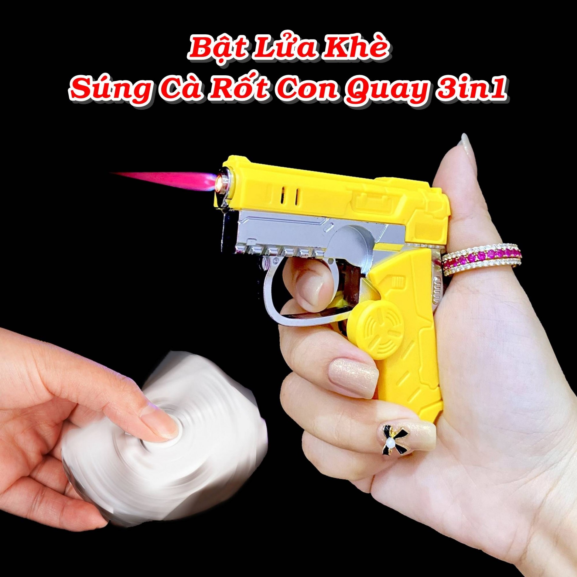bật lửa khè đồ chơi vô tri 3in1 ( đồ chơi cà rốt ) ( FULLBOX ) - xài gas