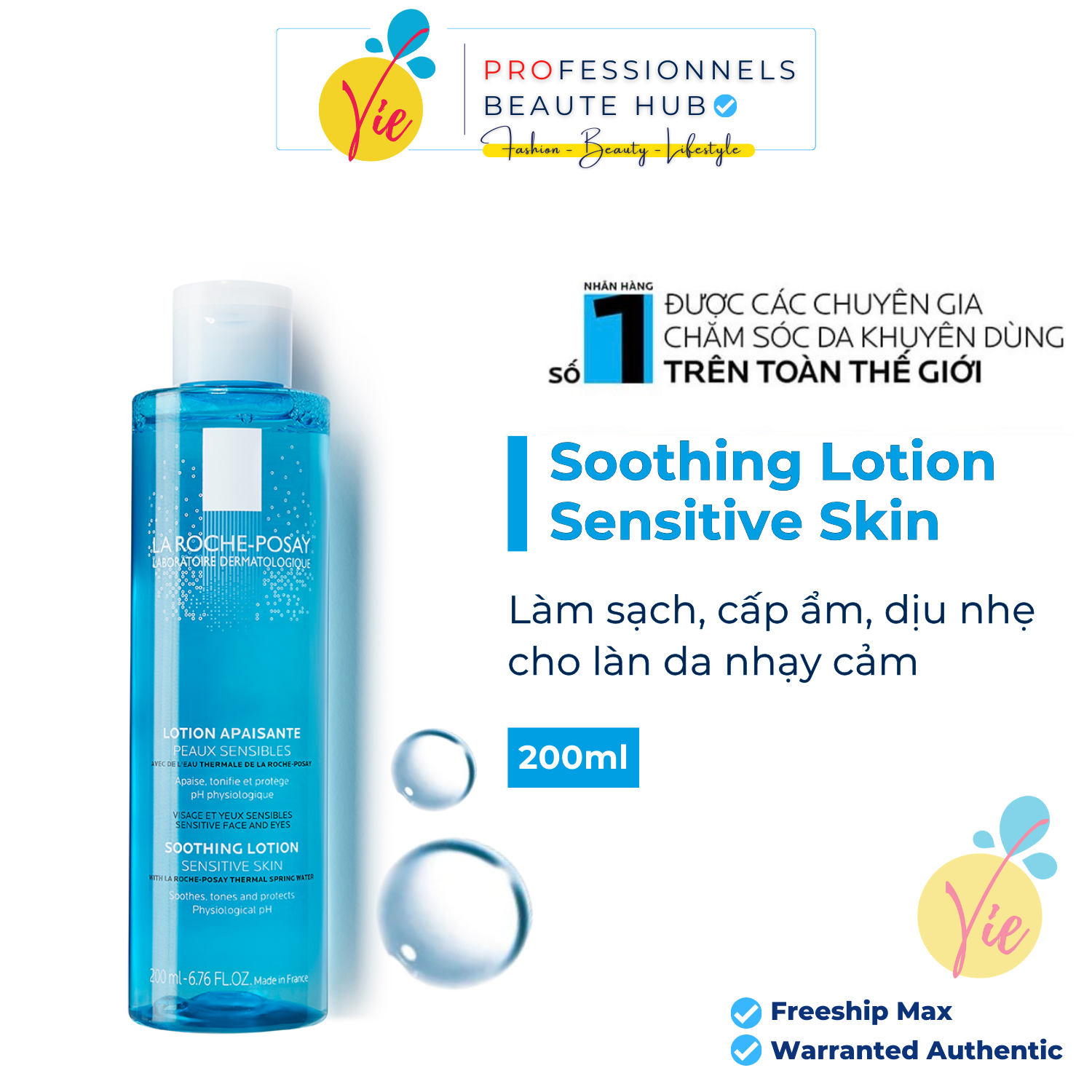 Nước Hoa Hồng Cân Bằng Da Giàu Khoáng Chất La Roche-Posay Soothing Lotion Sensitive Skin 200ml