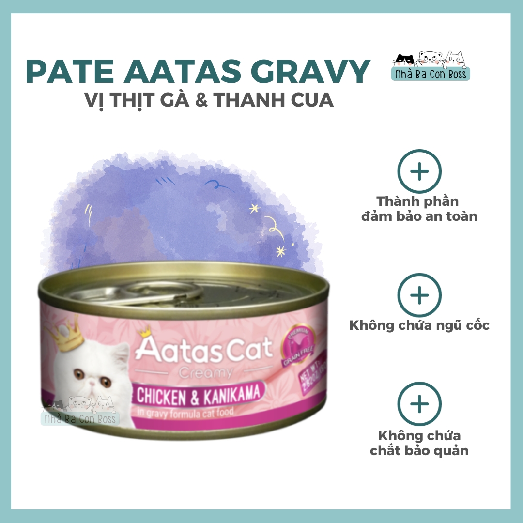[Lon 80g] Pate Cho Mèo Aatas