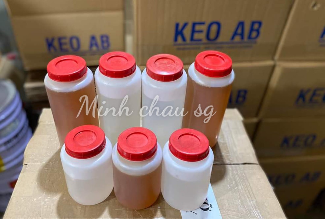 Keo ab dán gỗ epoxy 2 thành phần bộ 1kg ( 550GR A + 450GR B)