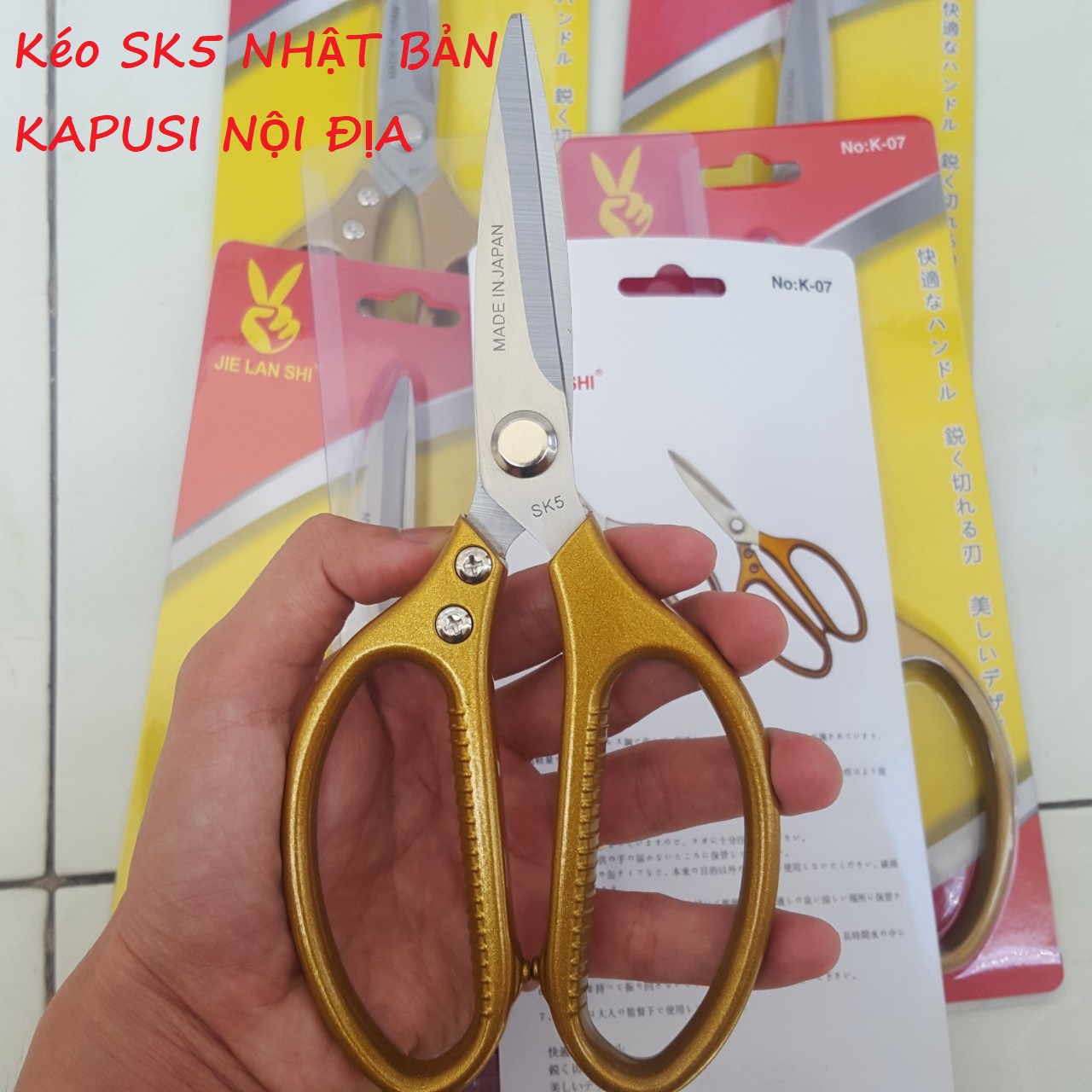 Kéo inox nhật SK5, kéo nhà bếp đa năng, cắt thịt, cắt gà siêu sắc tiện lợi