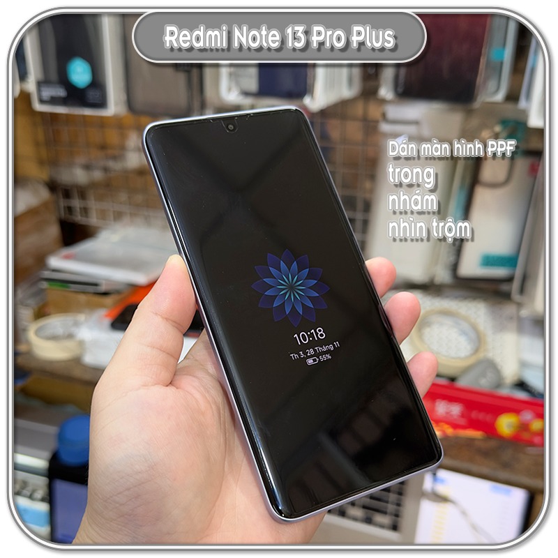 Miếng dán màn hình cong cho máy redmi note 13 pro - note 13 pro plus, ppf trong - nhám