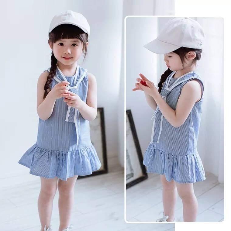 váy kẻ dáng đuôi cá cho bé gái 8-25kg