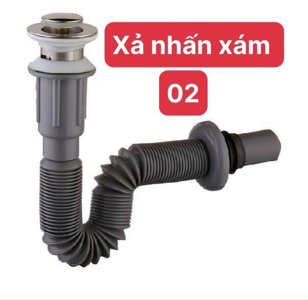 Xi phông chậu rửa mặt X09, bộ xả lavabo inox lò xo bẻ được gắn được nhiều vị trí dễ dàng