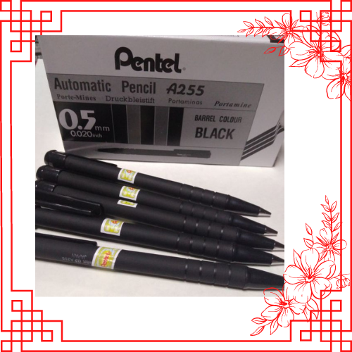 Bút chì bấm Pentel A255 thân đen
