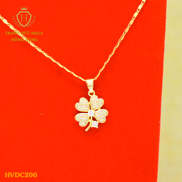 Women high grade real 24k gold plated titanium stone pendant necklace-Hava Hong Kong jewelry