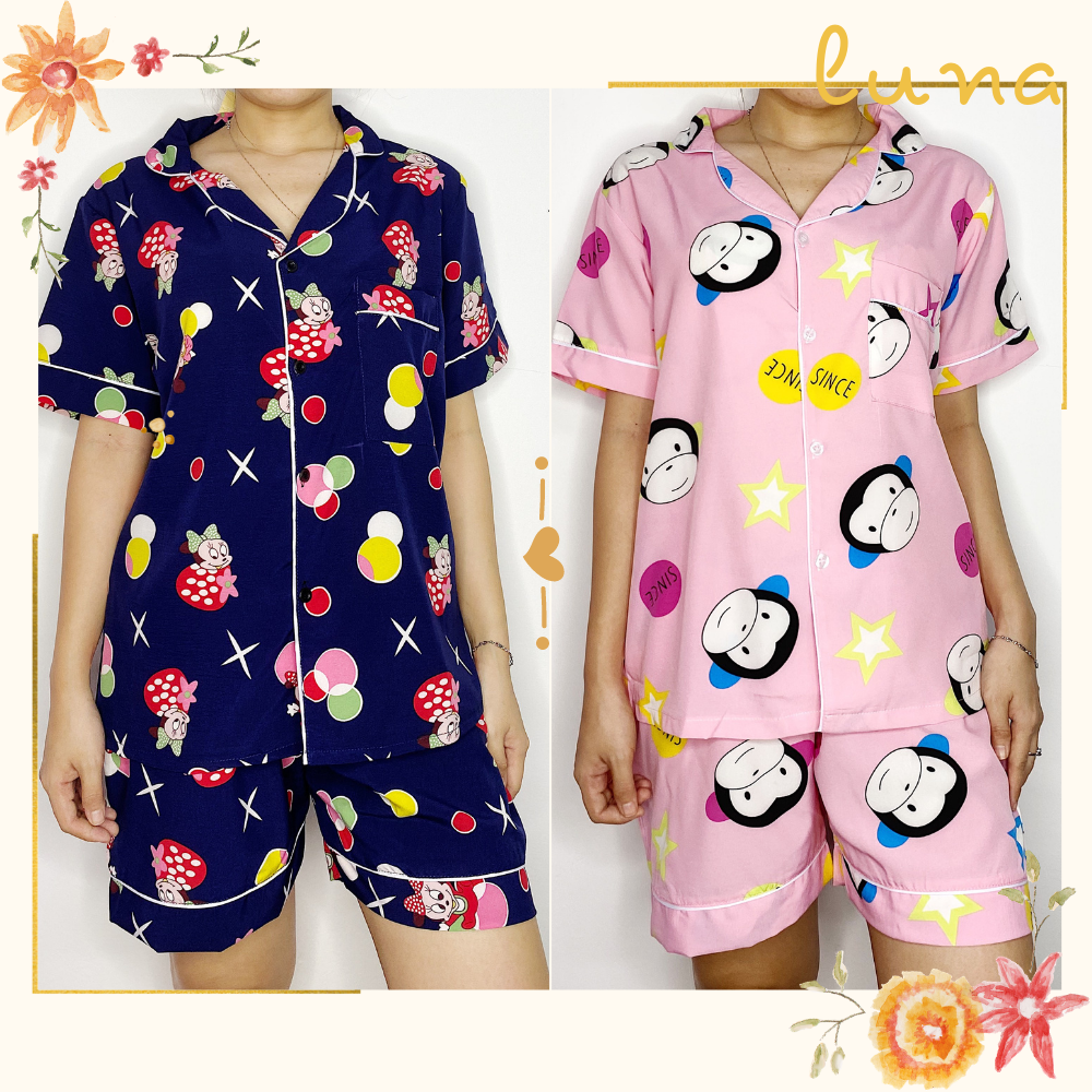 [HCM]Bộ đồ mặc nhà pijama lụa Thái thoáng mát bigsize LUNA
