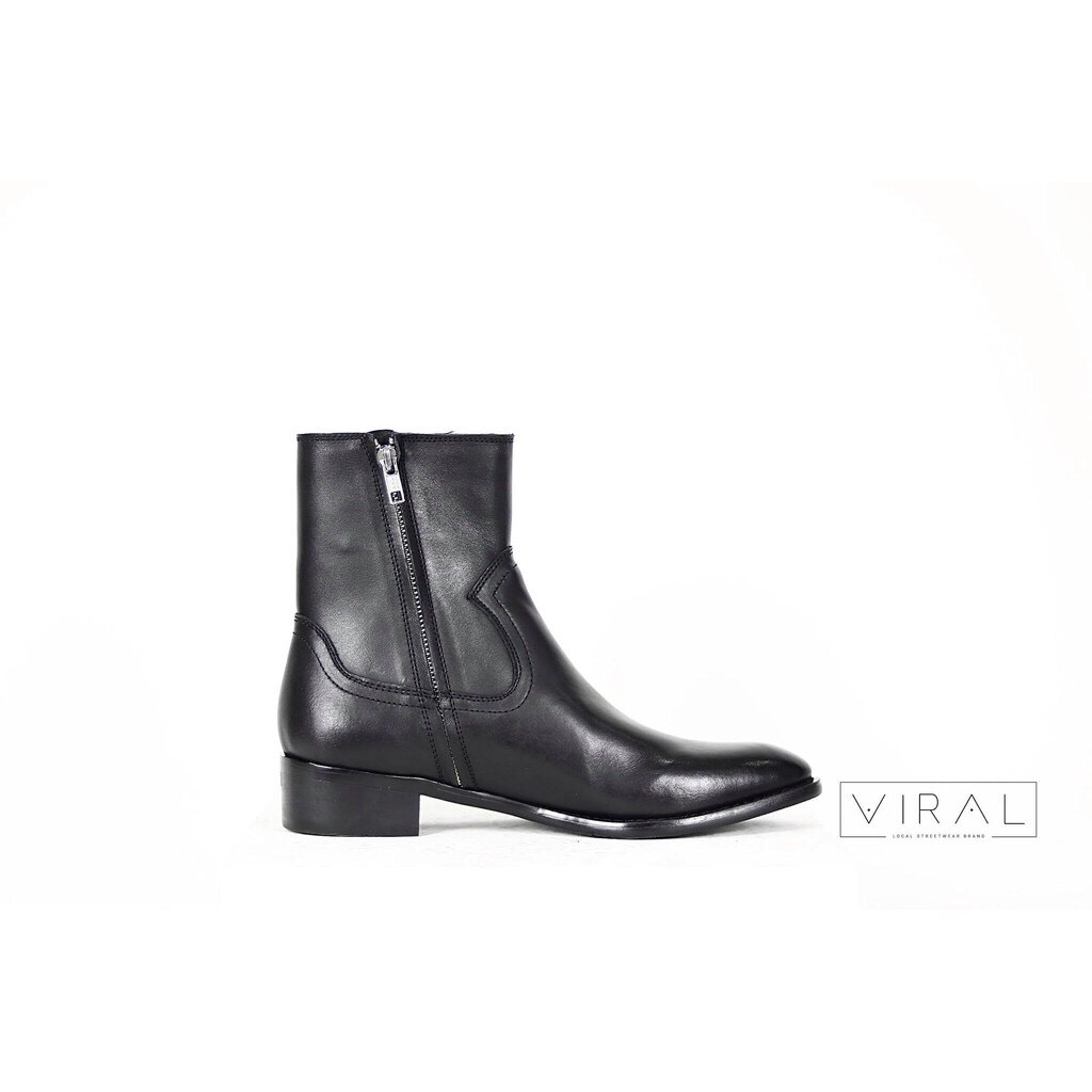 Giày Harness Boots Da Bò Đế fid Cao Cấp