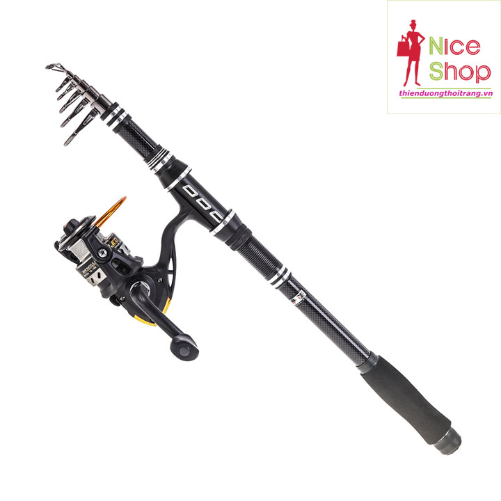 Trọn bộ cần câu máy chất liệu cacbon siêu nhẹ tặng kèm máy kéo & dây câu tải trọng cá đến 12kg - OT0573