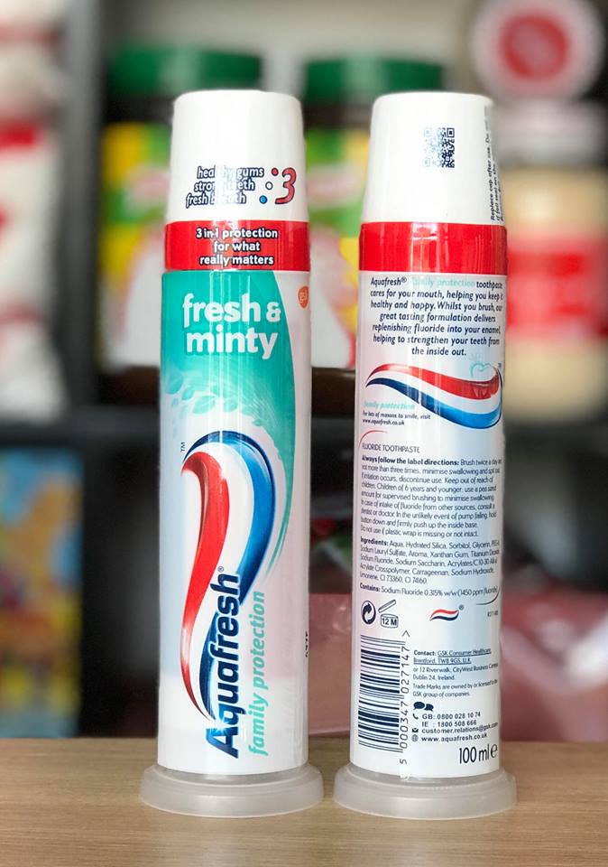 Kem đánh răng Aquafresh ống - UK