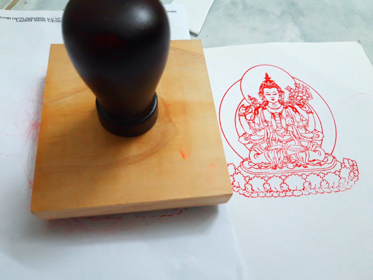 Con dấu Phật giáo : Quan Âm Tứ Thủ