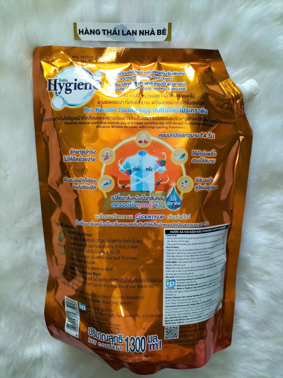 NƯỚC XẢ VẢI HYGIENE THÁI LAN HÀNG CÔNG TY