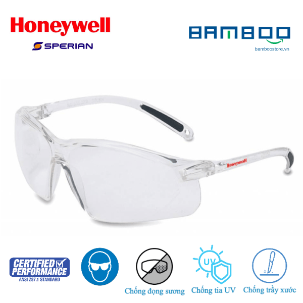 Giá bán Honeywell A700 Kính bảo hộ chống đọng sương, chống trầy xước, ôm sát mặt ngăn 99,99% tia UV- Màu trắng