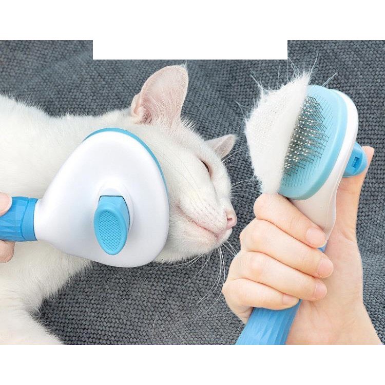 lược chải lông bấm nút cho mèo