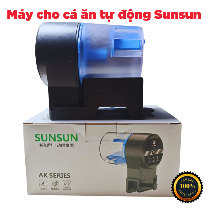 Máy cho cá ăn tự động hẹn giờ sunsun (tặng kèm 2 viên pin aa, bảo hành 1 tháng) / Búp aqua