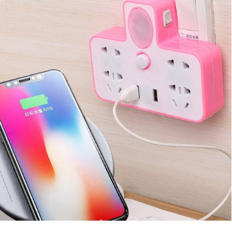 Bảng giá Bộ ổ điện chia 2 cổng USB có đèn led( Giao Màu Ngẫu Nhiên)