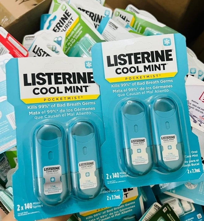 Xịt thơm miệng Listerine Cool Mint Pocketmist 7.7ml