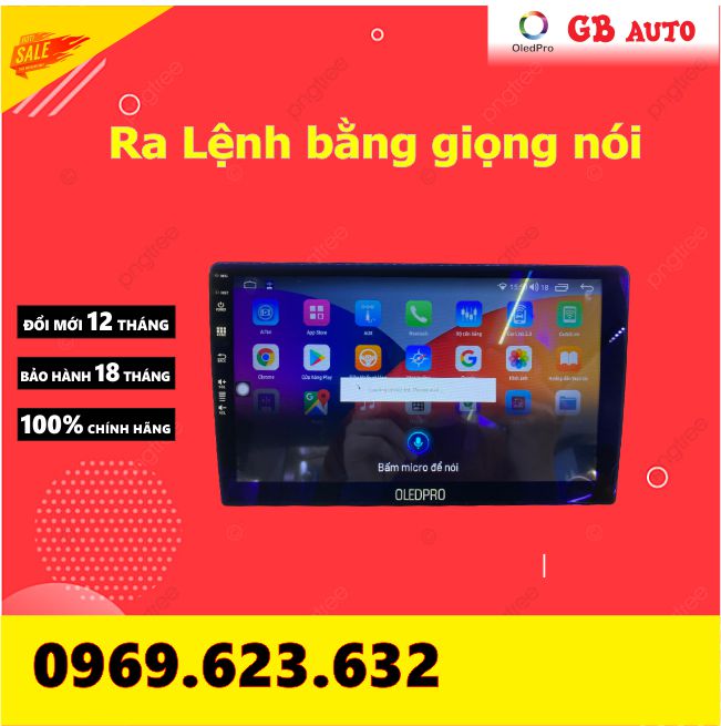 Màn hình android 9 inch OLED C2 kèm VIETMAP S1 bản quyền, tích hợp camera lùi, camera hành trình, ram 1gb rom 16gb
