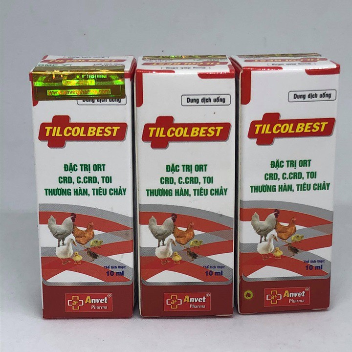 Combo x 3 lọ TILCOLBEST đặc t.rị cac van de ve ho hap cho gà