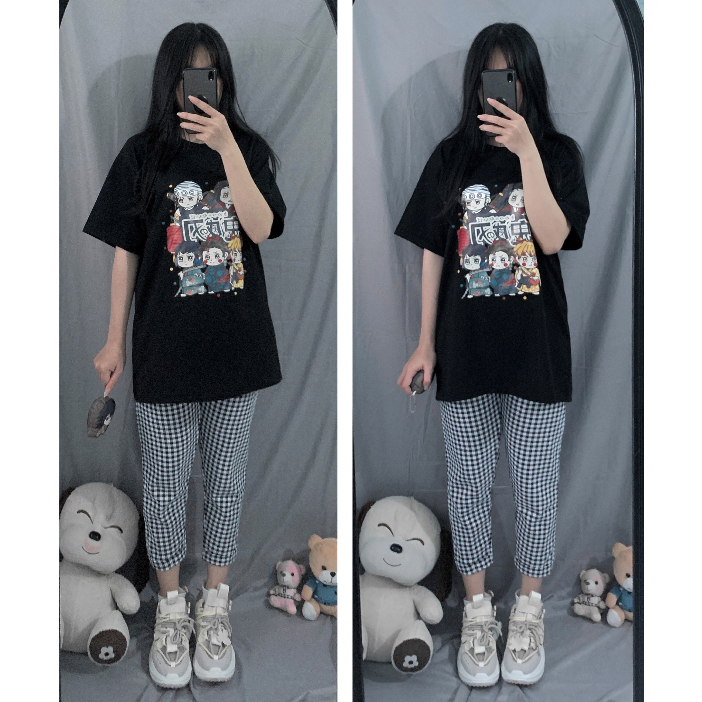 Áo Thun Kimetsu no Yaiba - Phố Đèn Đỏ Arc Chibi Unisex