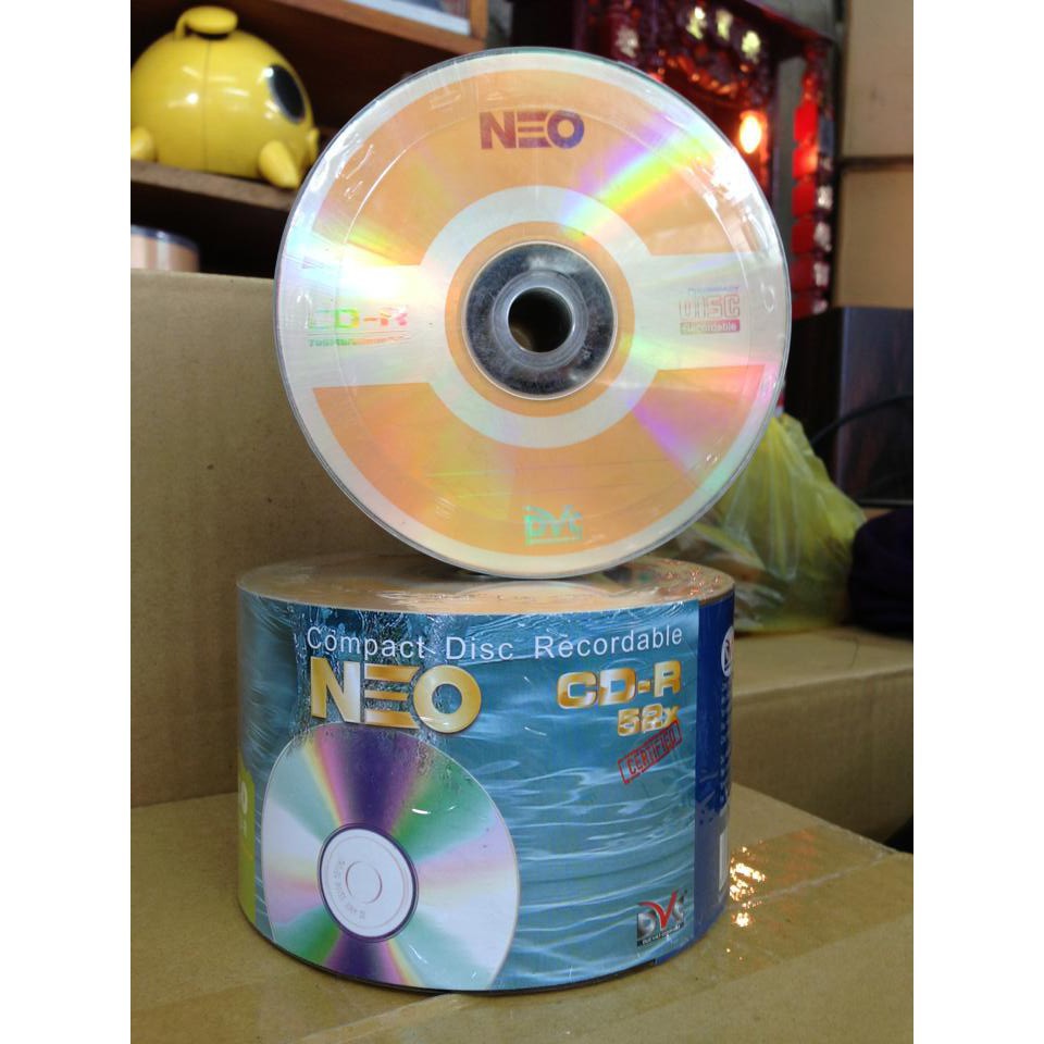 Đĩa Cd Trắng Neo - Combo 10 Đĩa Kèm Vỏ