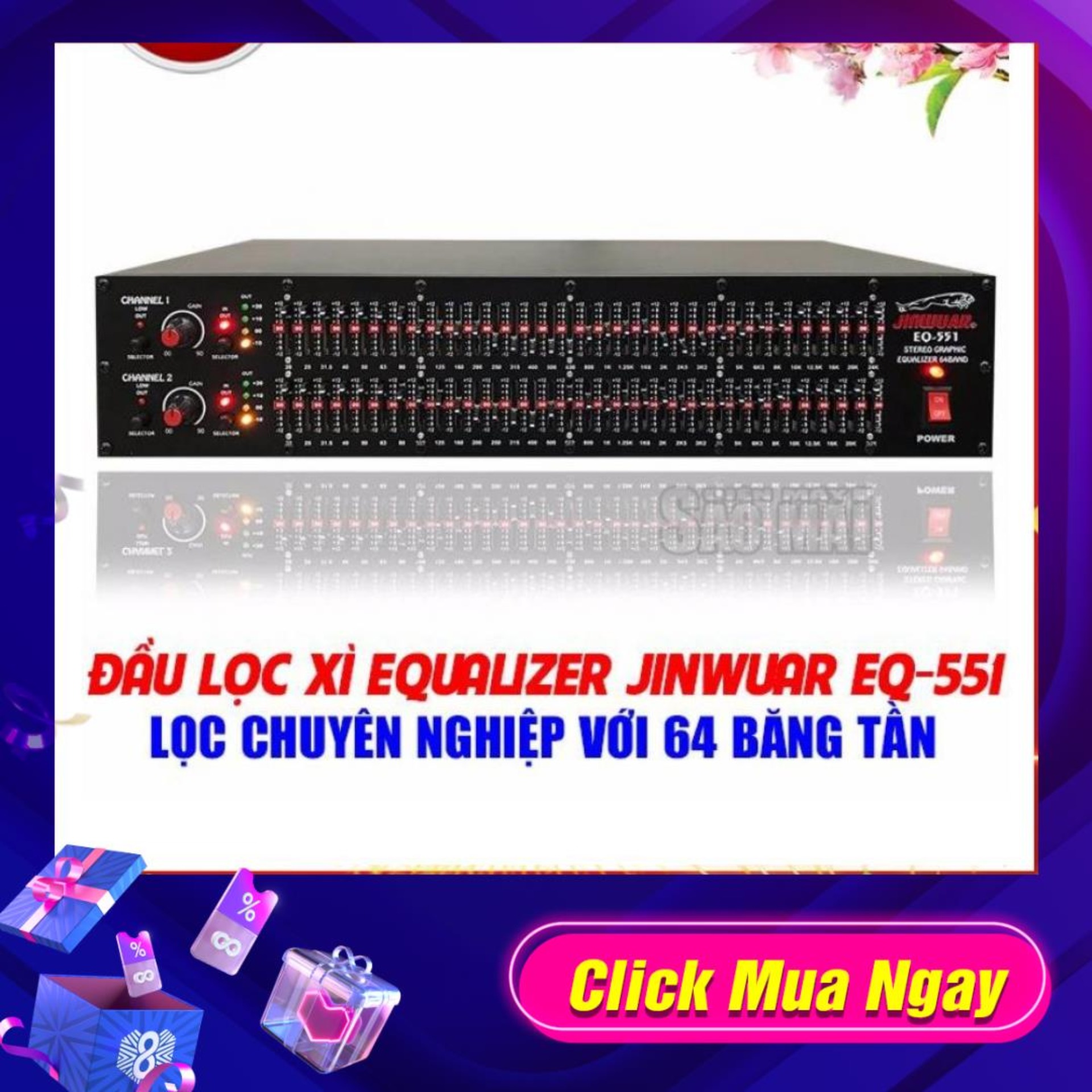[ Sao Mai An Phú ] Đầu lọc xì Equalizer JINWUAR/JARGUAR EQ-551 ( đen )