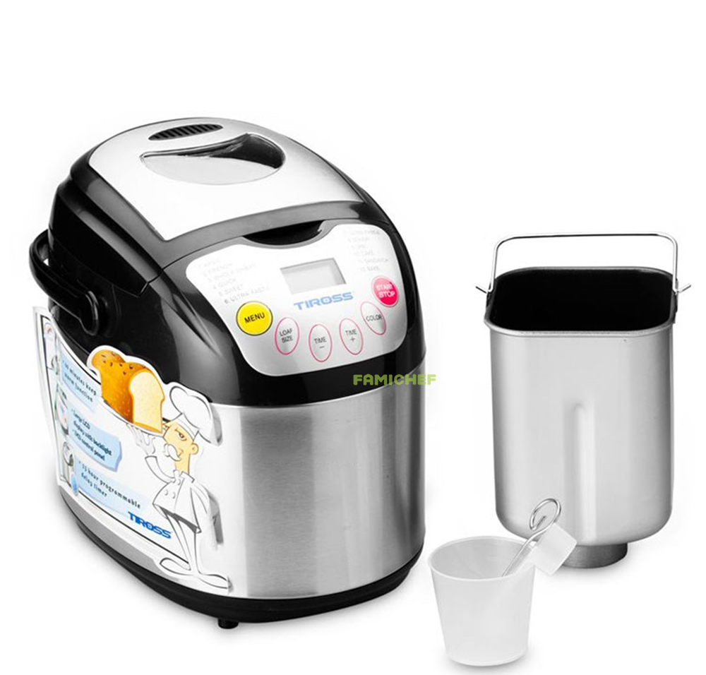 Máy làm bánh mì 12 chức năng Tiross TS821