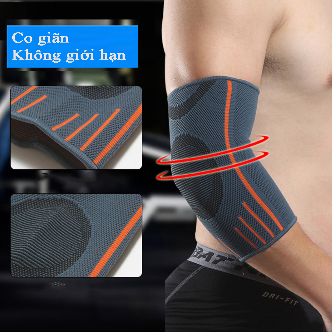 Băng cuốn khửu tay thể thao BENDU PK5002 cao cấp - băng cuốn khuỷu tay co giãn đa chiều