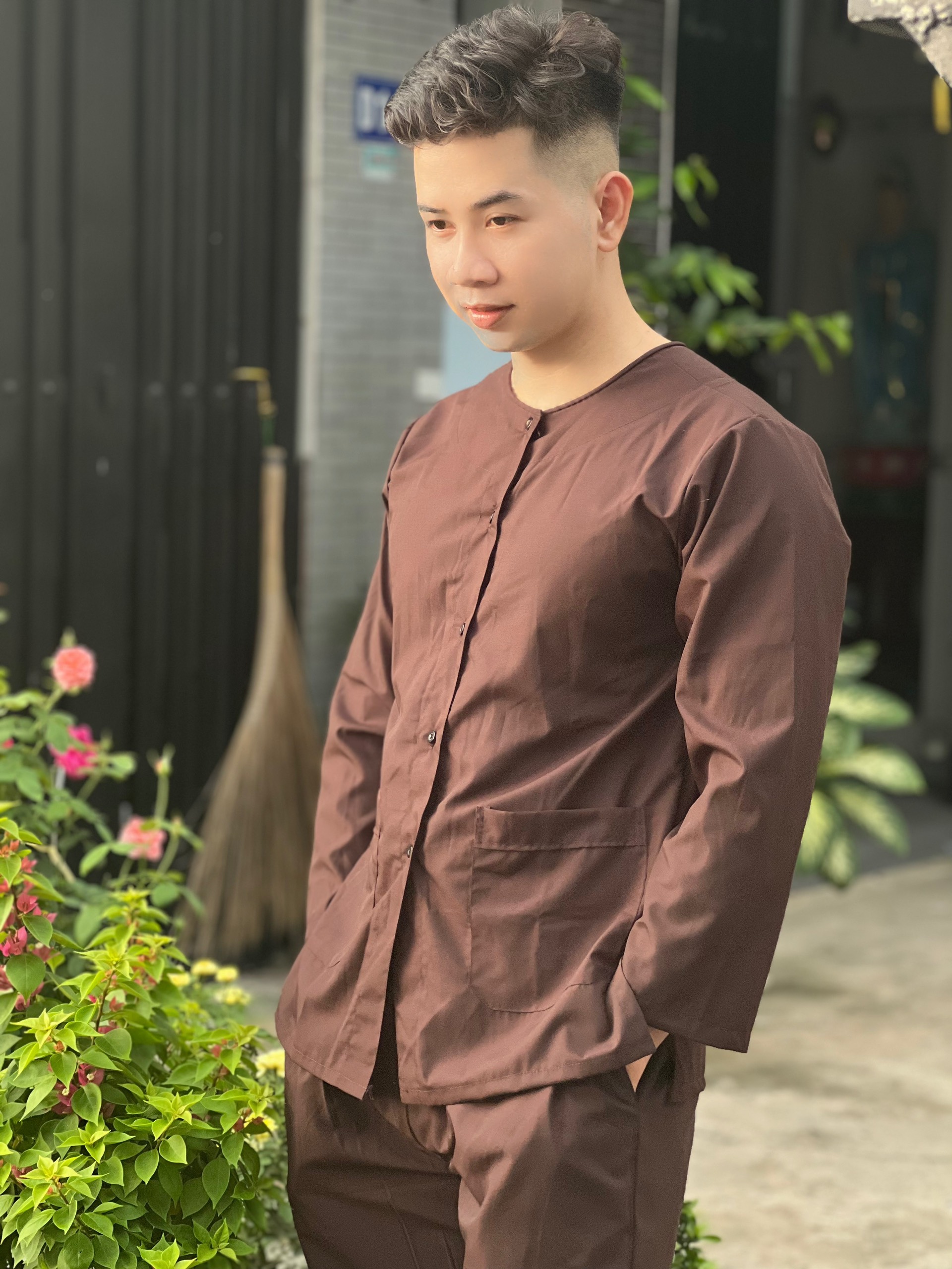 ĐỒ LAM ĐI CHÙA # ĐỒ BÀ BA DÀNH CHO NAM vải kate mềm