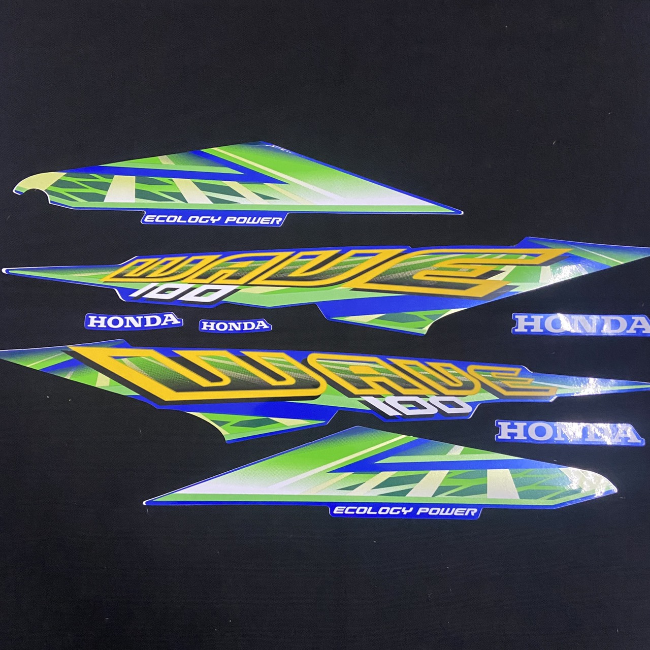 [HCM]Tem xe WAVE thái 3 lớp CỔ ĐIỂN NHƯNG KINH ĐIỂN wave i 2004 ( MÀU XANH )