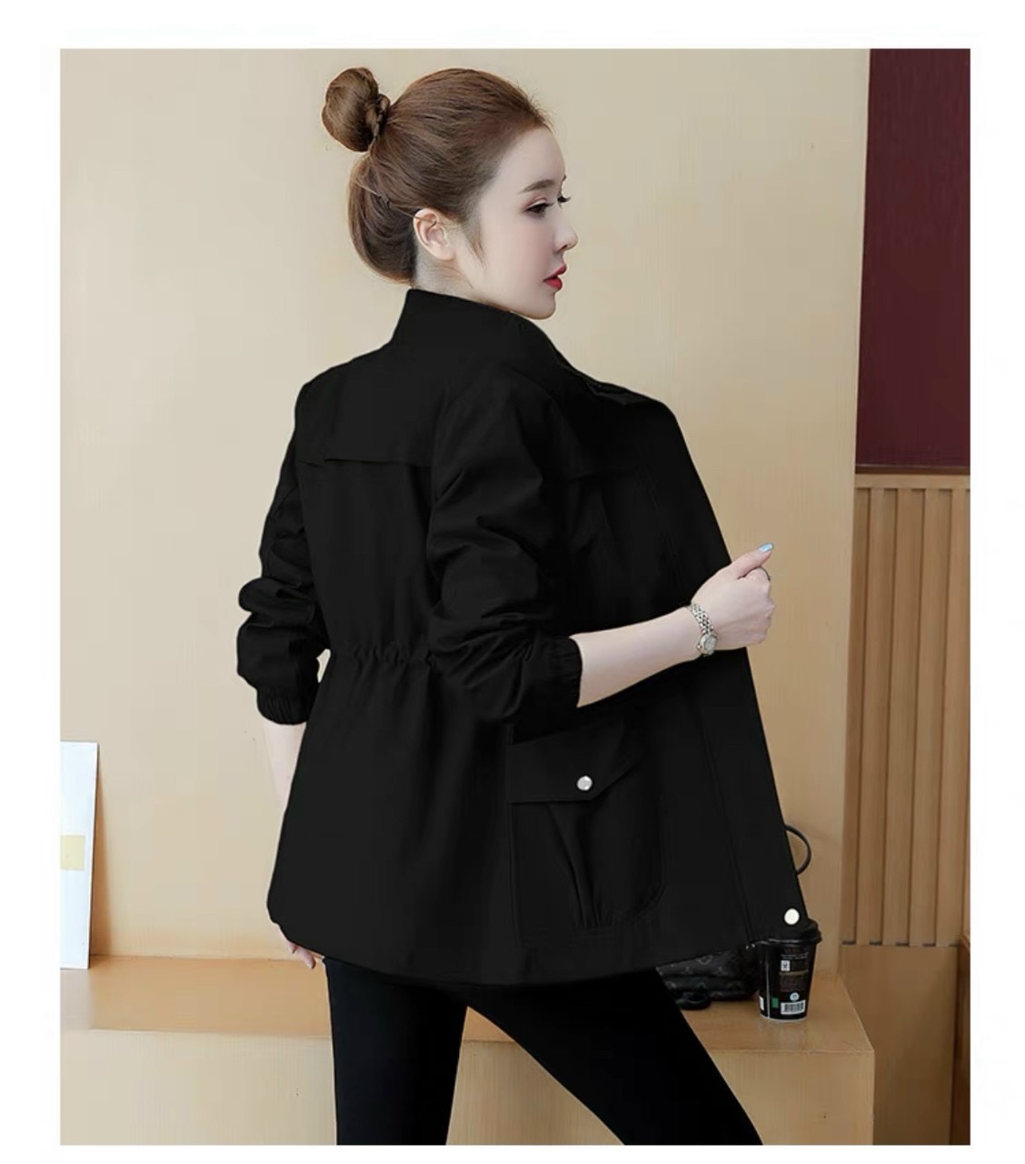 ÁO KHOÁC KAKI NỮ FORM RỘNG LUNG LINH XINH XINH MỚI NHẤT BAO ĐẸP