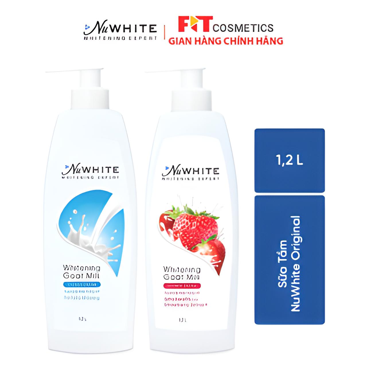Sữa tắm NuWhite sữa dê dưỡng trắng da 1.2L