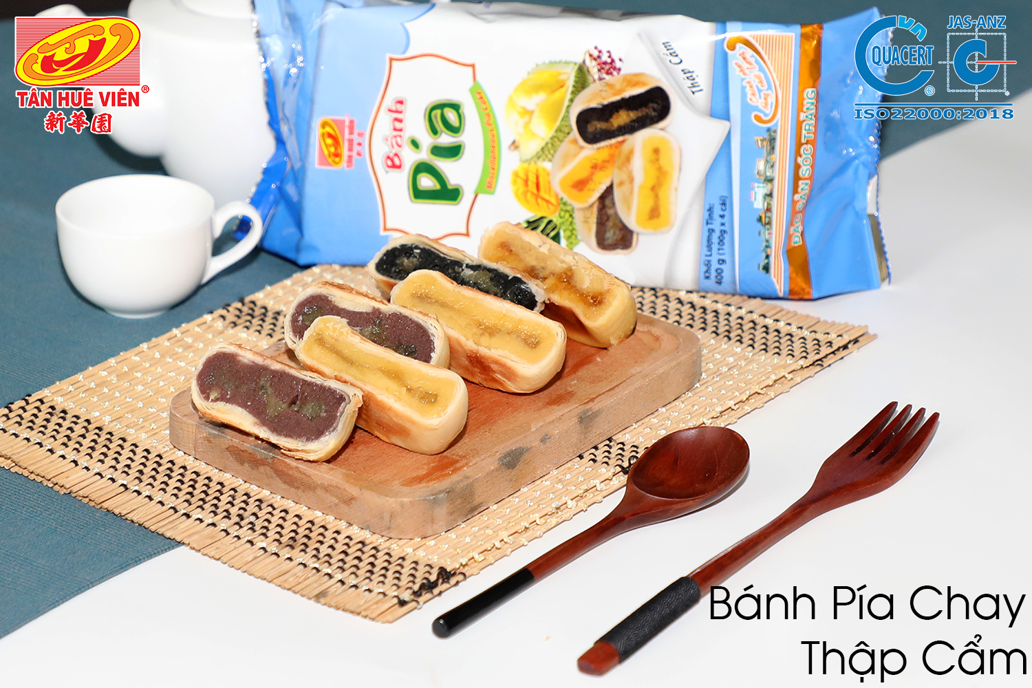 BÁNH PÍA CHAY THẬP CẨM (400g x túi ) Tân Huê Viên