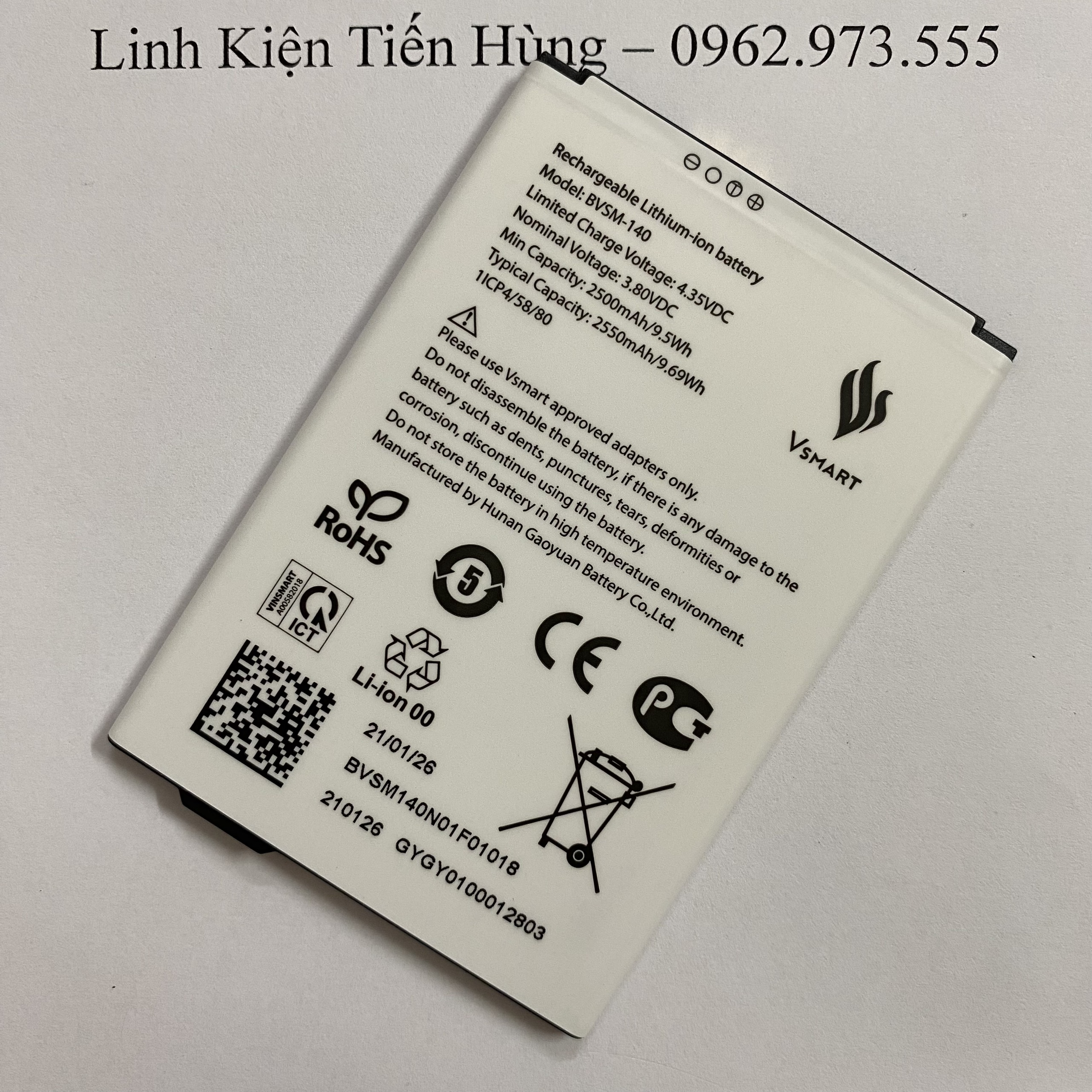 Pin Vsmart Bee Lite BVSM-140 bảo hành đổi mới