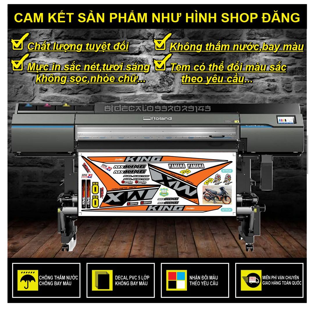 TEM RỜI EXCITER 150 MXKING CAM ĐEN