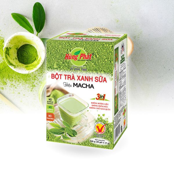 BỘT TRÀ XANH SỮA Hiệu Macha (TRÀ XANH SỮA) -  Trà Hùng Phát