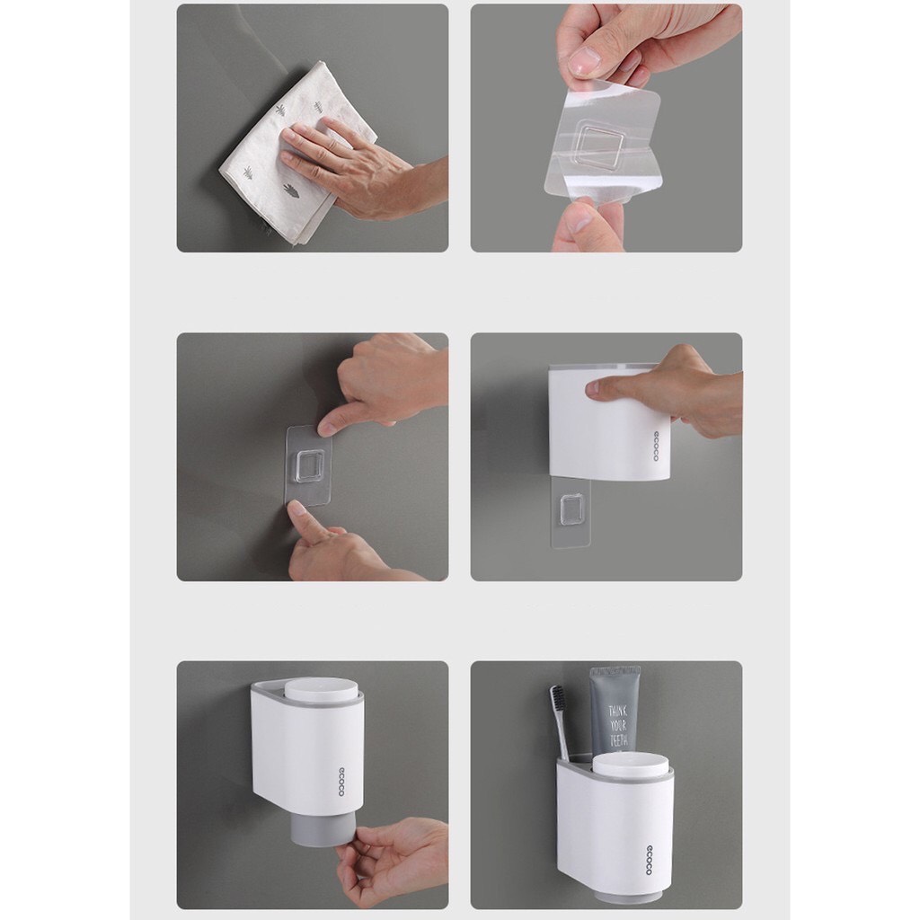Kệ để đồ bàn chải đánh răng, kem đánh răng đa năng ECOCO E1905