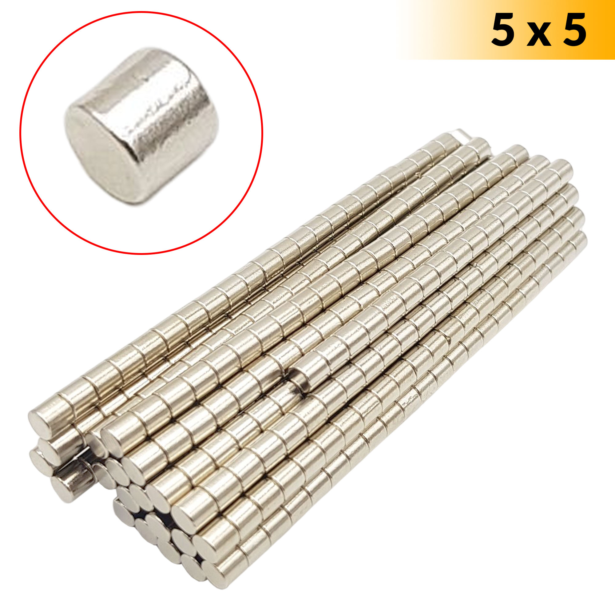 Nam châm đất hiếm trắng nhỏ 5x5mm